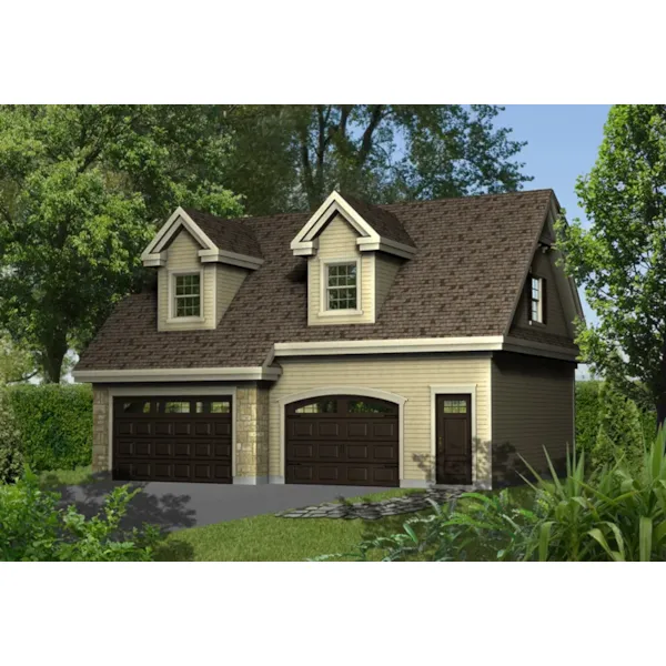 Modern House Plan Front of Home - Gladys Apartment Garage 126D-1058 - Search House Plans and More