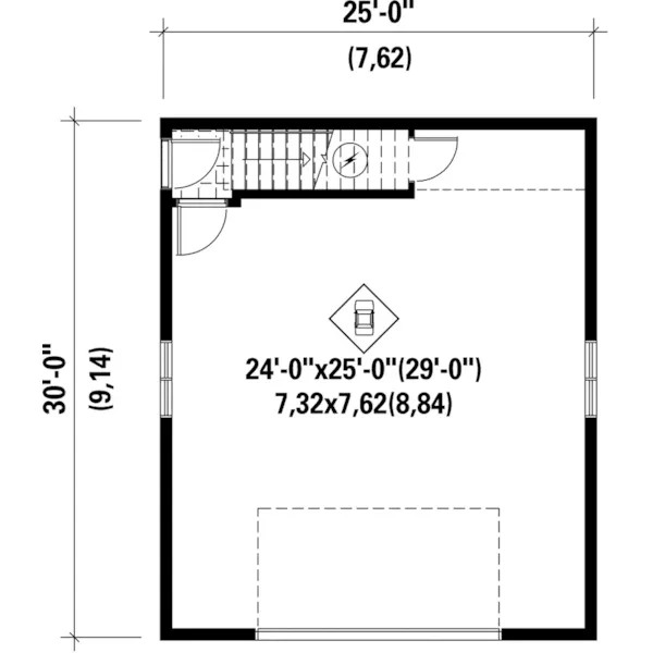 Craftsman House Plan First Floor - Cowan Apartment Garage 126D-1059 - Search House Plans and More