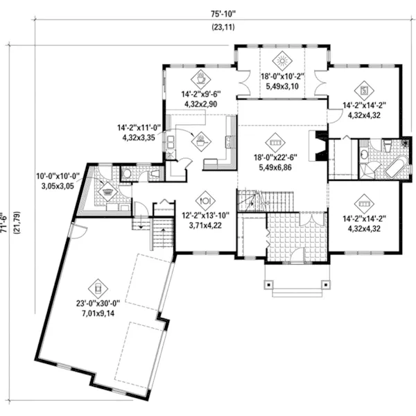 Luxury House Plan First Floor - Holiman Heights Luxury Home 126D-1067 - Search House Plans and More