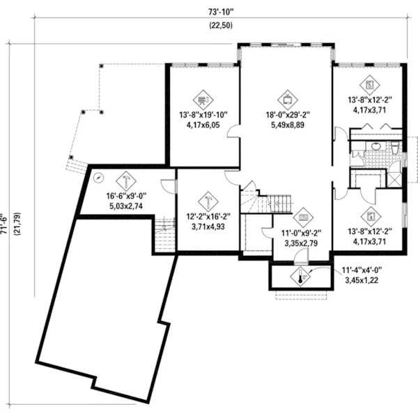 Luxury House Plan Lower Level Floor - Holiman Heights Luxury Home 126D-1067 - Search House Plans and More