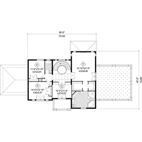 Colonial House Plan Second Floor - Hooper Place Luxury Home 126D-1068 - Search House Plans and More