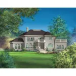 Colonial House Plan Front of Home - Hooper Place Luxury Home 126D-1068 - Search House Plans and More