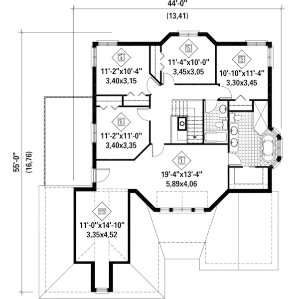 Cape Cod & New England House Plan Second Floor - Kiefer Valley European Home 126D-1069 - Search House Plans and More