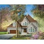 Cape Cod & New England House Plan Front of Home - Kiefer Valley European Home 126D-1069 - Search House Plans and More