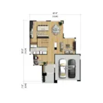 Modern House Plan 3D First Floor - Kiefer Beach Modern Home 126D-1070 - Search House Plans and More