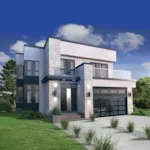 Modern House Plan Front of Home - Kiefer Beach Modern Home 126D-1070 - Search House Plans and More