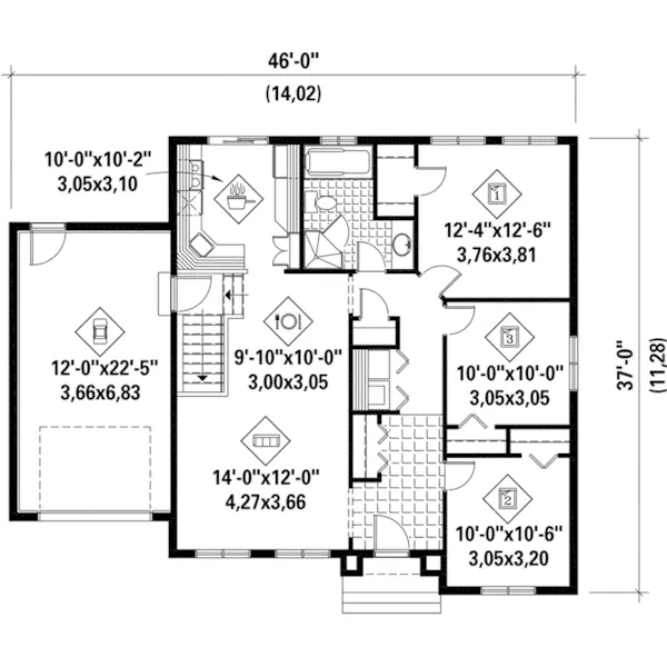 Country House Plan First Floor - Scarsdale Hill Traditional Home 126D-1080 - Shop House Plans and More