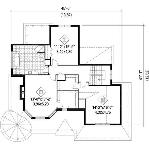 Second Floor - Tara Vista Victorian Home 126D-1083 - Shop House Plans and More