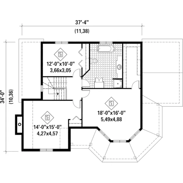 Victorian House Plan Second Floor - Thistle Path Victorian Home 126D-1084 - Shop House Plans and More