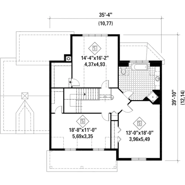 Country House Plan Second Floor - Weldon Farm Victorian Home 126D-1088 - Shop House Plans and More