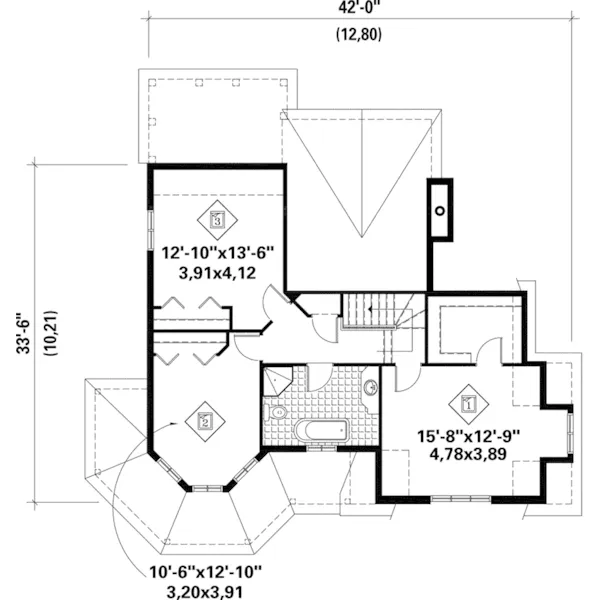 Victorian House Plan Second Floor - Windemere Victorian Home 126D-1089 - Shop House Plans and More