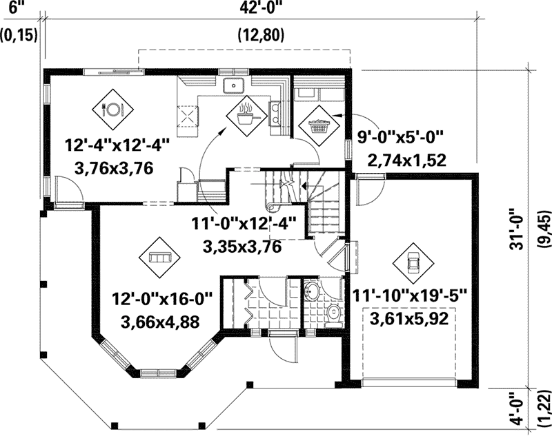 Victorian House Plan First Floor - Adams Hill Victorian Home 126D-1092 - Search House Plans and More