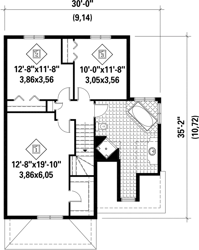 Colonial House Plan Second Floor - Aiken Bend Country Home 126D-1093 - Search House Plans and More