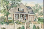 Colonial House Plan Front of Home - Aiken Bend Country Home 126D-1093 - Search House Plans and More