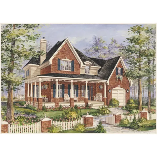 Traditional House Plan Front of Home - Aaron Lane Traditional Home 126D-1100 - Search House Plans and More