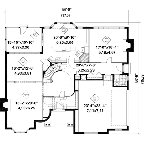 Luxury House Plan First Floor - Heaton Place Luxury Home 126D-1103 - Search House Plans and More