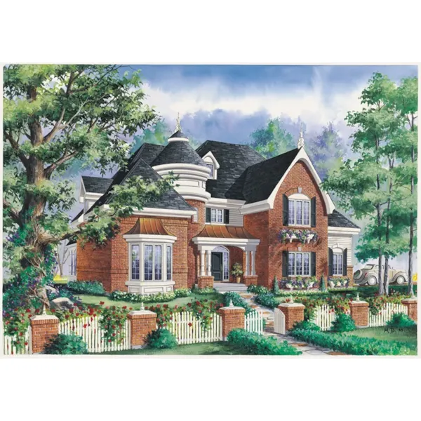 Luxury House Plan Front of Home - Heaton Place Luxury Home 126D-1103 - Search House Plans and More