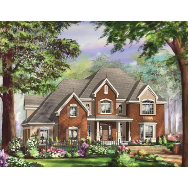 Country French House Plan Front of Home - Mandelley Traditional Home 126D-1106 - Shop House Plans and More