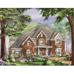 Country French House Plan Front of Home - Mandelley Traditional Home 126D-1106 - Shop House Plans and More