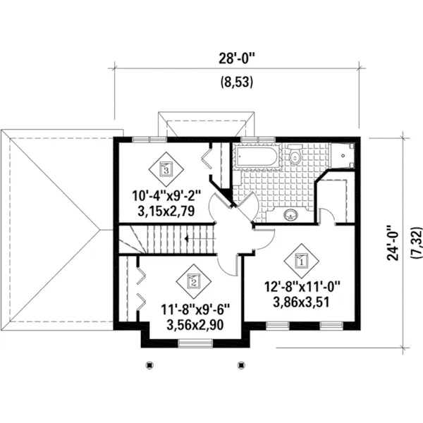 Colonial House Plan Second Floor - Stanhope Traditional Home 126D-1110 - Shop House Plans and More