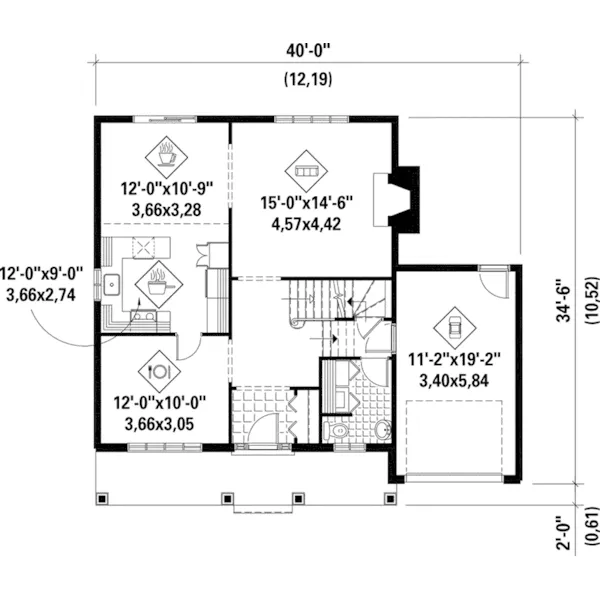 Arts & Crafts House Plan First Floor - Mollys Farm Country Home 126D-1114 - Shop House Plans and More