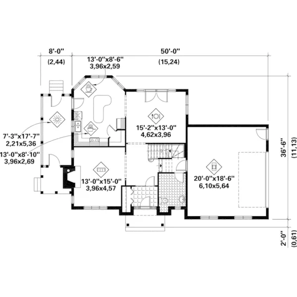 Craftsman House Plan First Floor - Patton Place Traditional Home 126D-1118 - Shop House Plans and More