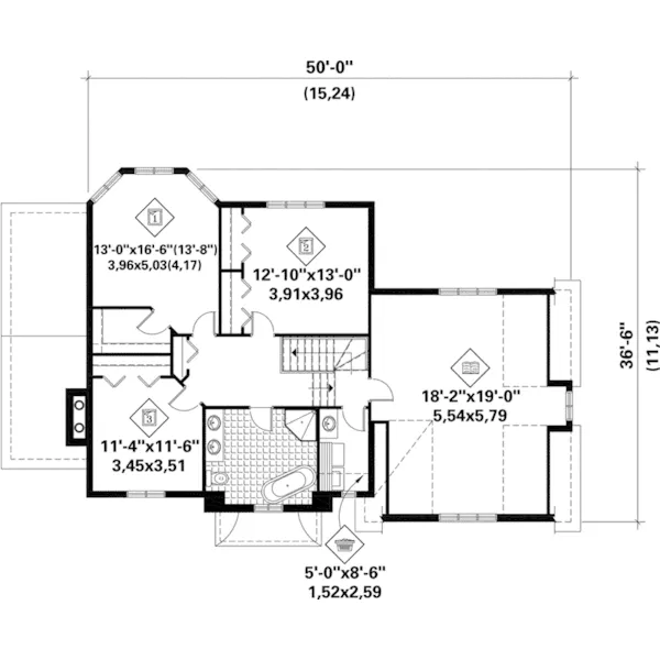 Craftsman House Plan Second Floor - Patton Place Traditional Home 126D-1118 - Shop House Plans and More