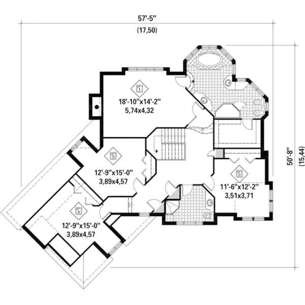 Cape Cod & New England House Plan Second Floor - Pavele European Home 126D-1119 - Shop House Plans and More