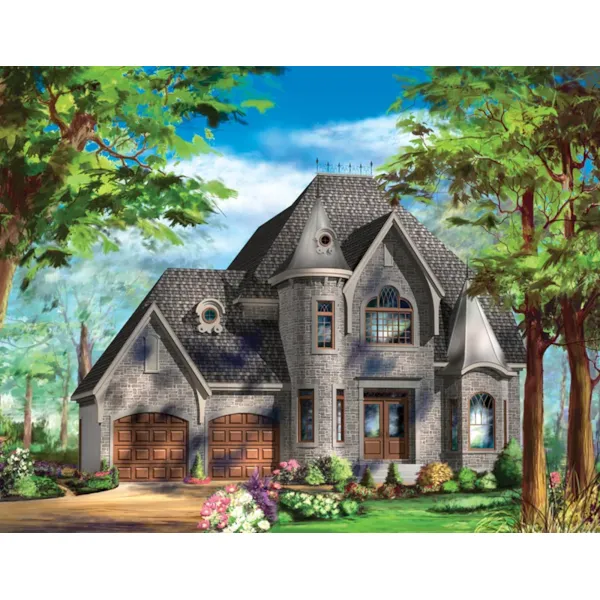 Victorian House Plan Front of Home - Queensway European Home 126D-1120 - Shop House Plans and More