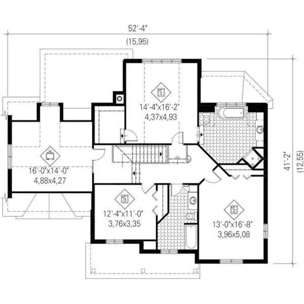 European House Plan Second Floor - Richert Bay European Home 126D-1121 - Shop House Plans and More