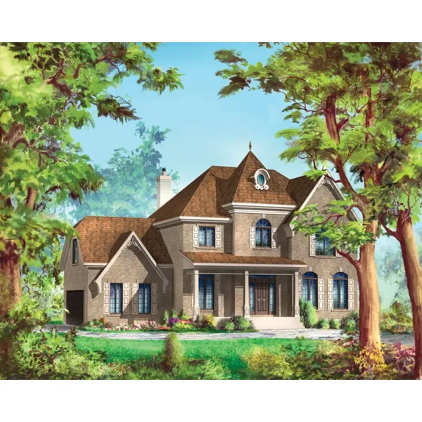 European House Plan Front of Home - Richert Bay European Home 126D-1121 - Shop House Plans and More