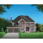 European House Plan Front of Home - Thornburg Traditional Home 126D-1128 - Shop House Plans and More