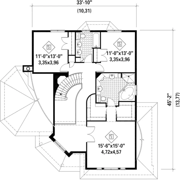 Traditional House Plan Second Floor - Stephens Traditional Home 126D-1131 - Shop House Plans and More