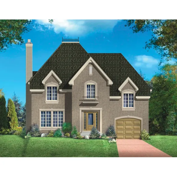 European House Plan Front of Home - Helbig European Home 126D-1135 - Search House Plans and More