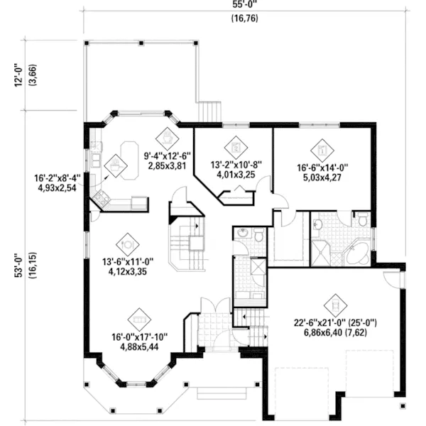 European House Plan First Floor - Green Gate Farm Country Home 126D-1137 - Search House Plans and More