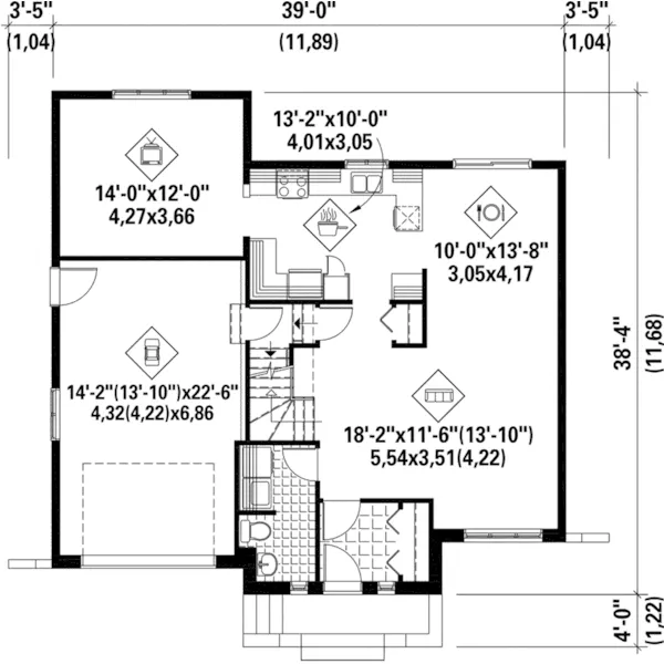 Victorian House Plan First Floor - Gervasio European Home 126D-1139 - Search House Plans and More