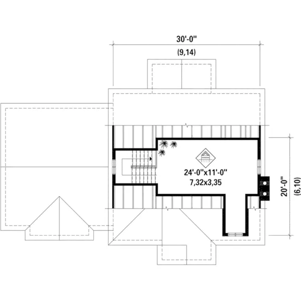 European House Plan Third Floor - Carlton Point Traditional Home 126D-1147 - Search House Plans and More