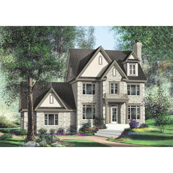 European House Plan Front of Home - Carlton Point Traditional Home 126D-1147 - Search House Plans and More