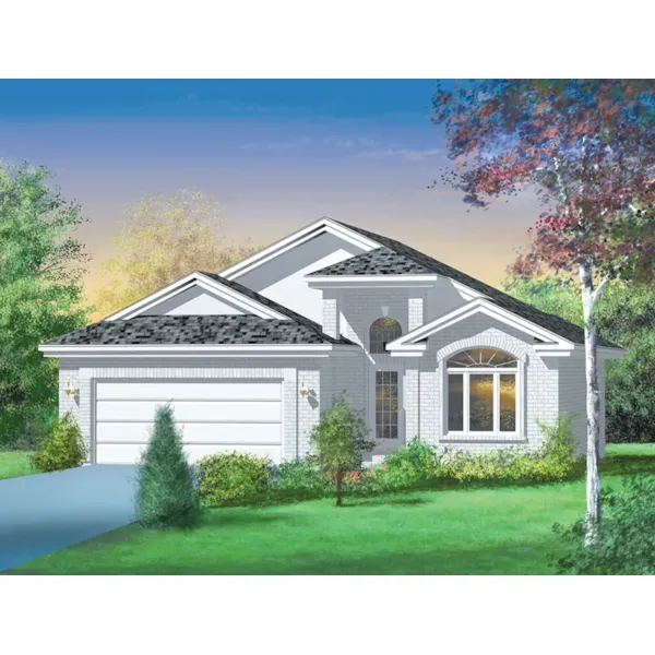 European House Plan Front of Home - Susan Way Ranch Home 126D-1155 - Shop House Plans and More