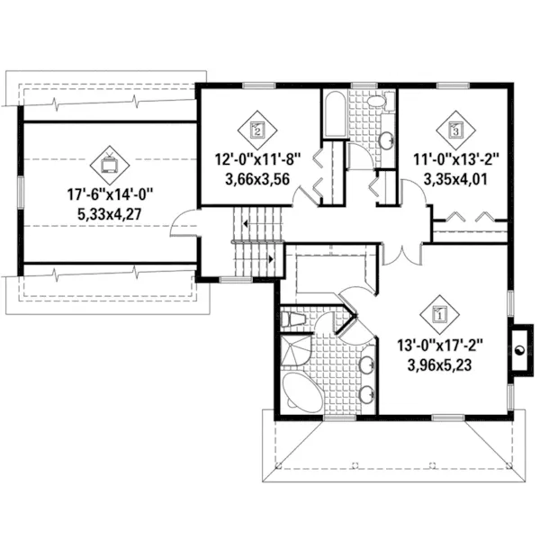 Country House Plan Second Floor - Mehegan Country Home 126D-1159 - Shop House Plans and More