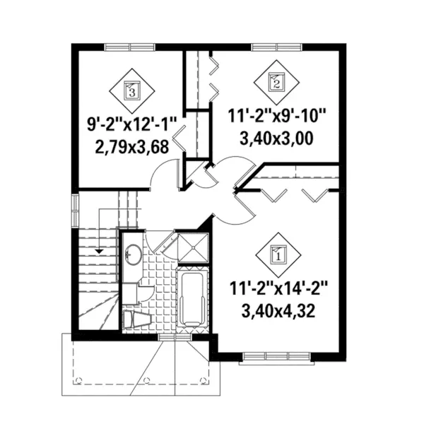 Traditional House Plan Second Floor - Ginger Lane Country Home 126D-1163 - Shop House Plans and More