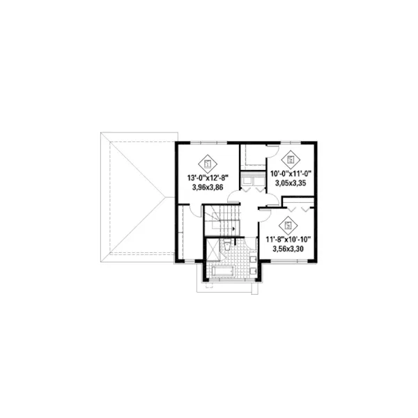 Modern House Plan Second Floor - Azzo Rustic Modern Home 126D-1172 - Shop House Plans and More