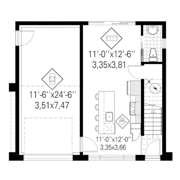 Beach & Coastal House Plan First Floor - 126D-1175 - Shop House Plans and More