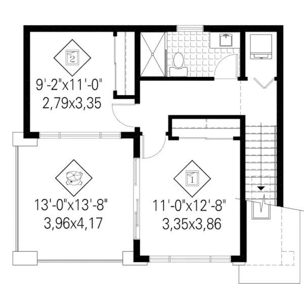 Beach & Coastal House Plan Second Floor - 126D-1175 - Shop House Plans and More