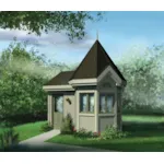 Building Plans Front of Home - Heide Victorian Shed 127D-4509 | House Plans and More