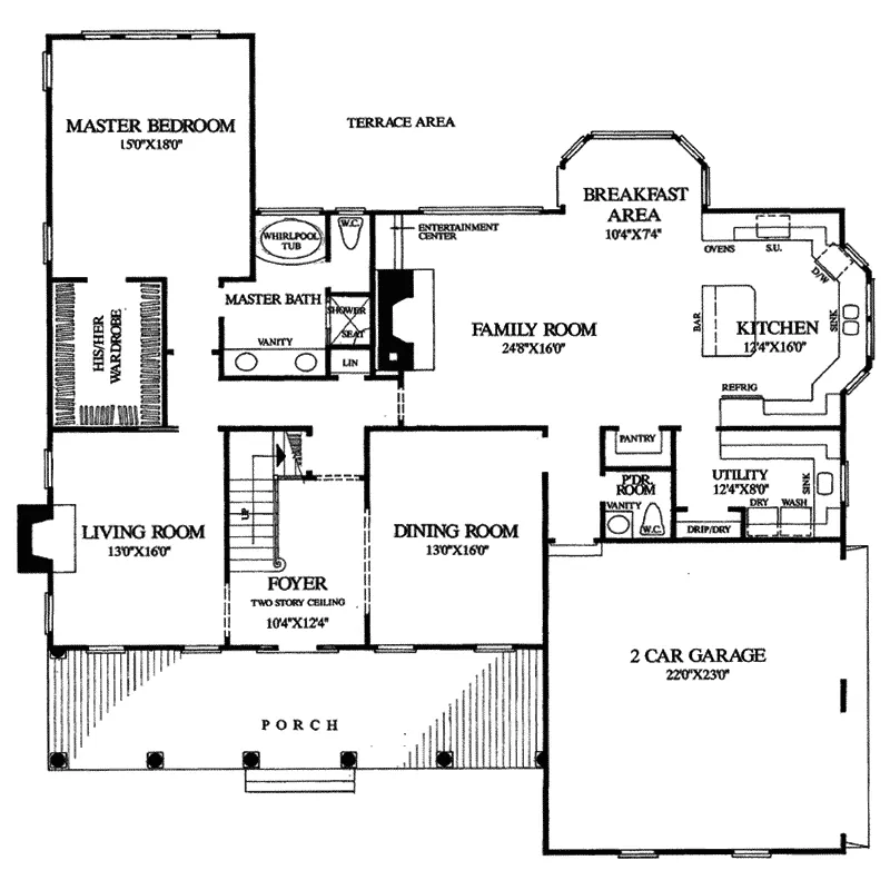 Plantation House Plan First Floor - Chantelle Southern Home 128D-0001 - Search House Plans and More