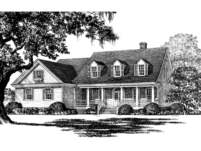 Farmhouse Plan Front Image of House - Ericson Southern Plantation Home 128D-0002 - Search House Plans and More