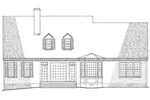 Traditional House Plan Rear Elevation - Ericson Southern Plantation Home 128D-0002 - Search House Plans and More