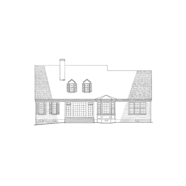 Ranch House Plan Rear Elevation - Ericson Southern Plantation Home 128D-0002 - Search House Plans and More