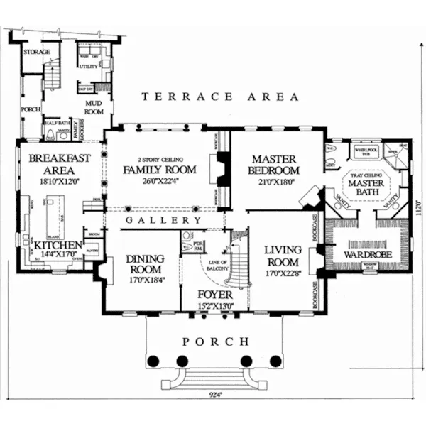 Southern Plantation House Plan First Floor - Elwood Luxury Plantation Home 128D-0005 - Search House Plans and More